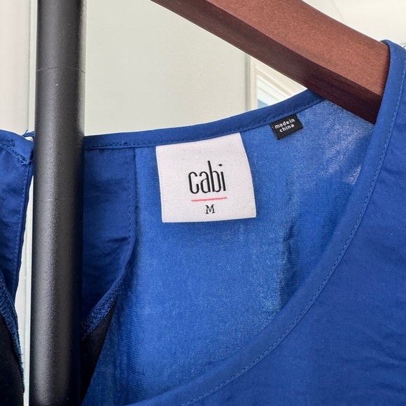 CAbi Rhyme Royal Ruffled Bell Sleeve Blouse US M - Picture 2 of 8